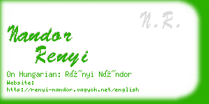 nandor renyi business card